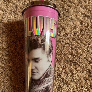 Elvis 20 oz insulated cup with straw